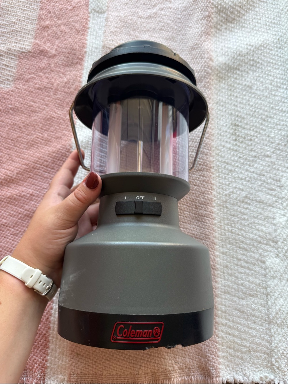 Coleman Gray and Black LED Lantern